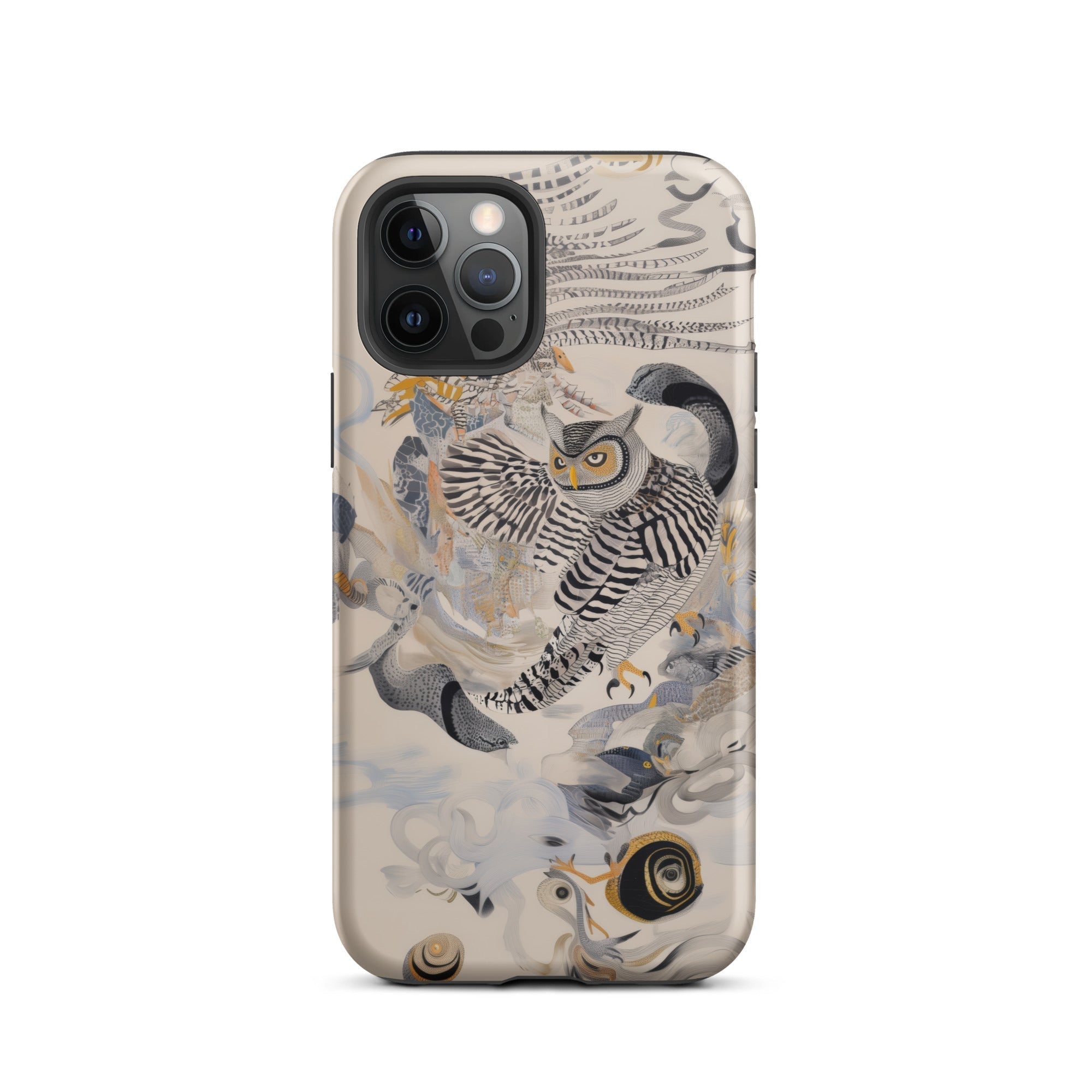 Archimedes Surreal Owl Art Iphone Case, 12 Pro / Matte, Owl Themed Phone Case
