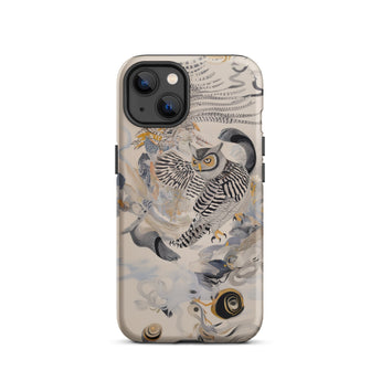 Archimedes - Surreal Owl Art Iphone Case, 13 / Matte, Owl-themed Phone Case