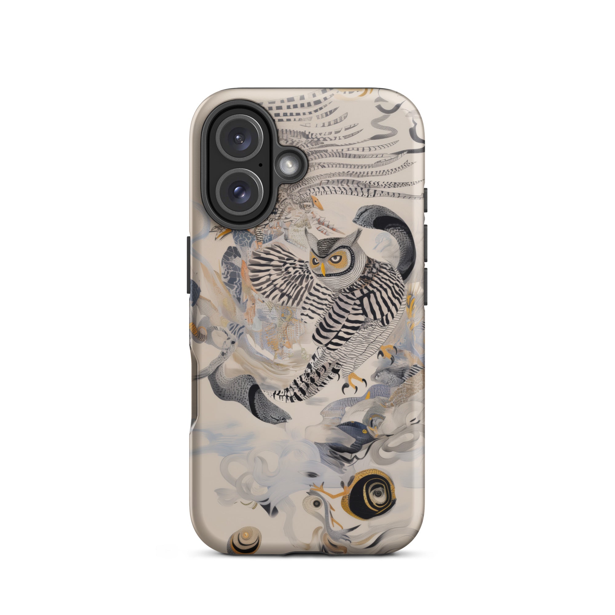 Archimedes Surreal Owl Art Iphone Case, 16 / Matte, Owl Themed Phone Case
