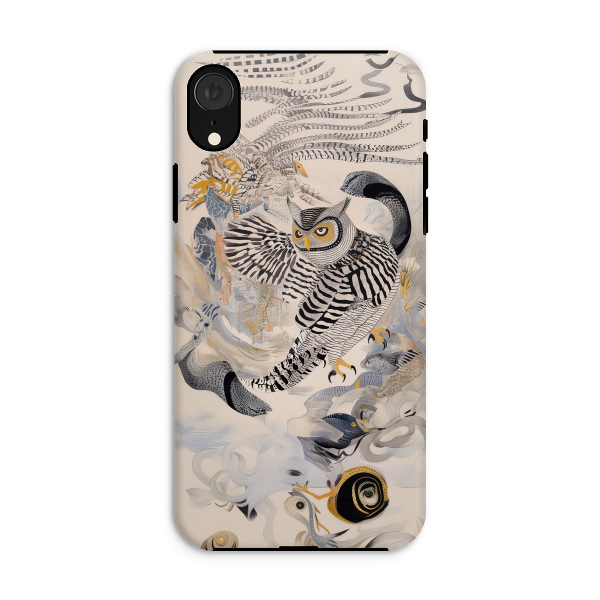 Archimedes Surreal Owl Art Iphone Case, Xr / Matte, Owl Themed Phone Case