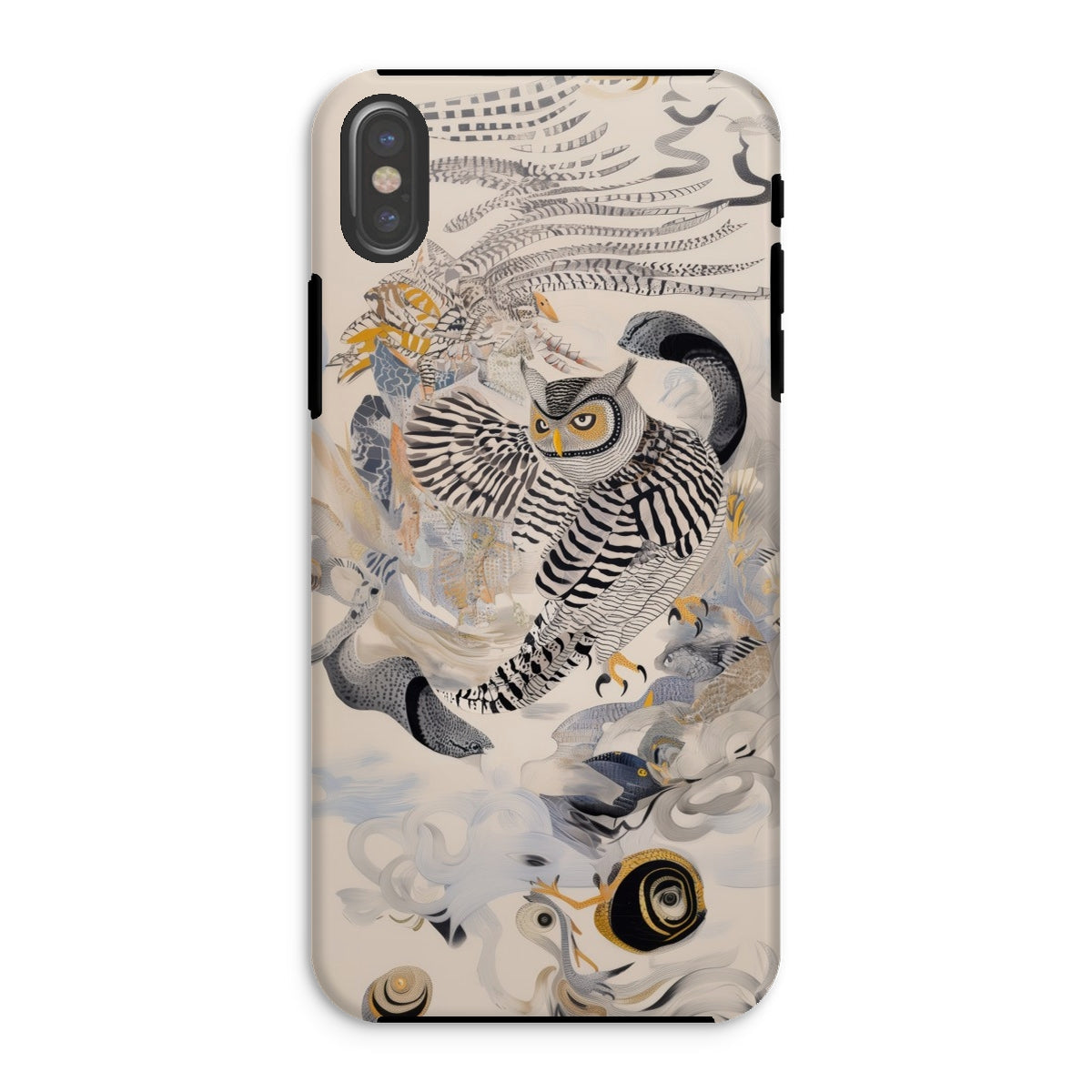 Archimedes Surreal Owl Art Iphone Case, Xs / Matte, Owl Themed Phone Case