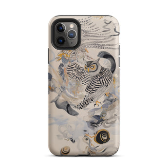 Archimedes - Surreal Owl Art Phone Case Iphone 11 Pro Max / Matte Owl-themed Iphone Case Surreal Owl Art, Ether, Each Wingbeat Scribbling,