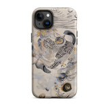 Archimedes - Surreal Owl Art Phone Case Iphone 15 Plus / Matte Owl-themed Phone Case Surreal Owl Art, Ether, Each Wingbeat Scribbling,