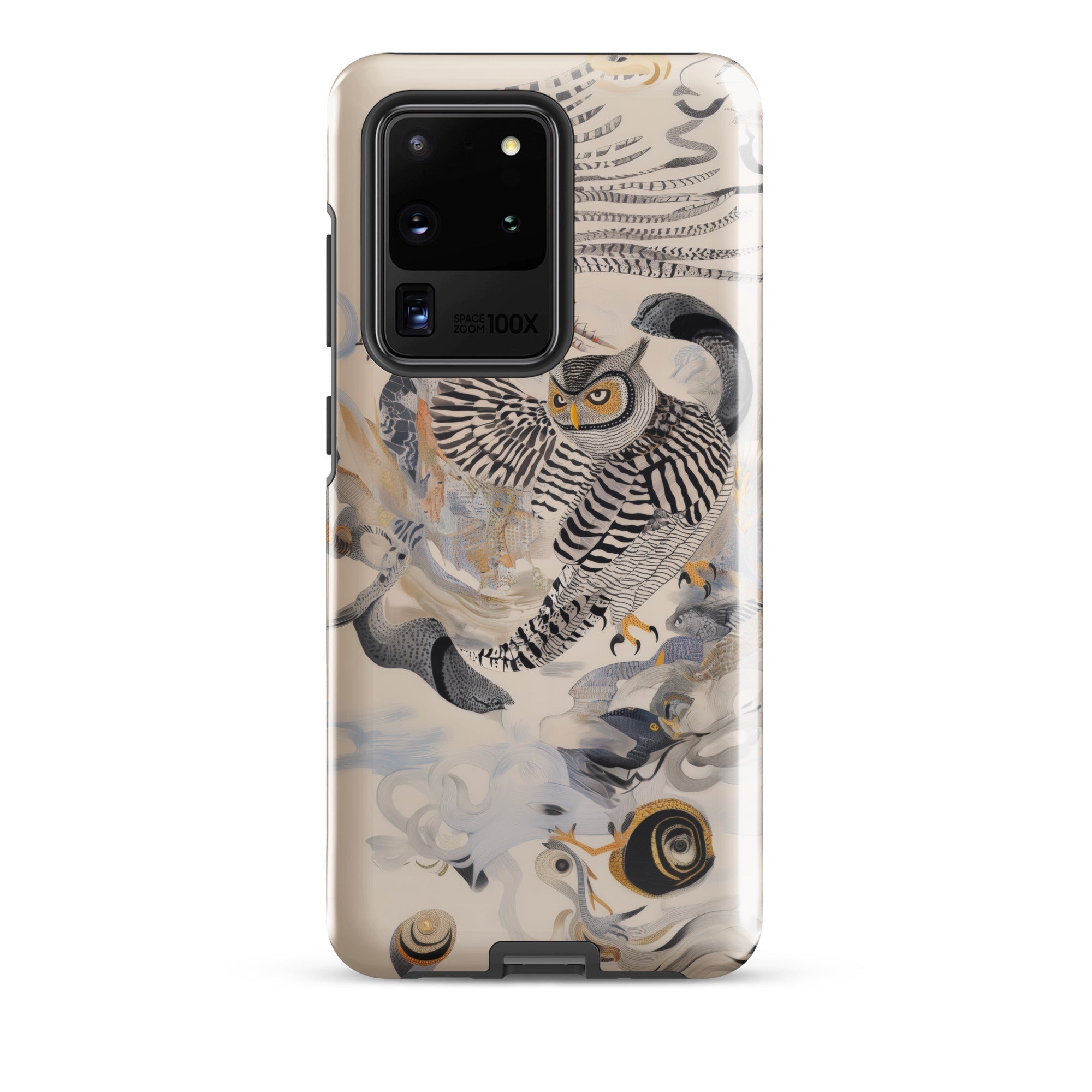 Archimedes Surreal Owl Art Samsung Case, Galaxy S20 Ultra / Gloss, Smartphone Owl Nature Themed Decorative Case