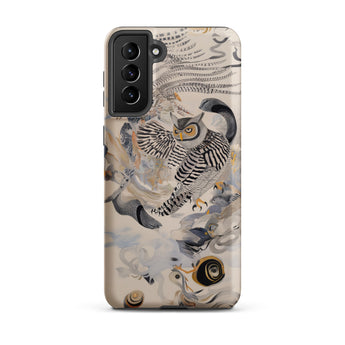 Archimedes - Surreal Owl Art Samsung Case, Galaxy S21 Plus / Matte, Smartphone Case Artistic Depiction Owl Creatures