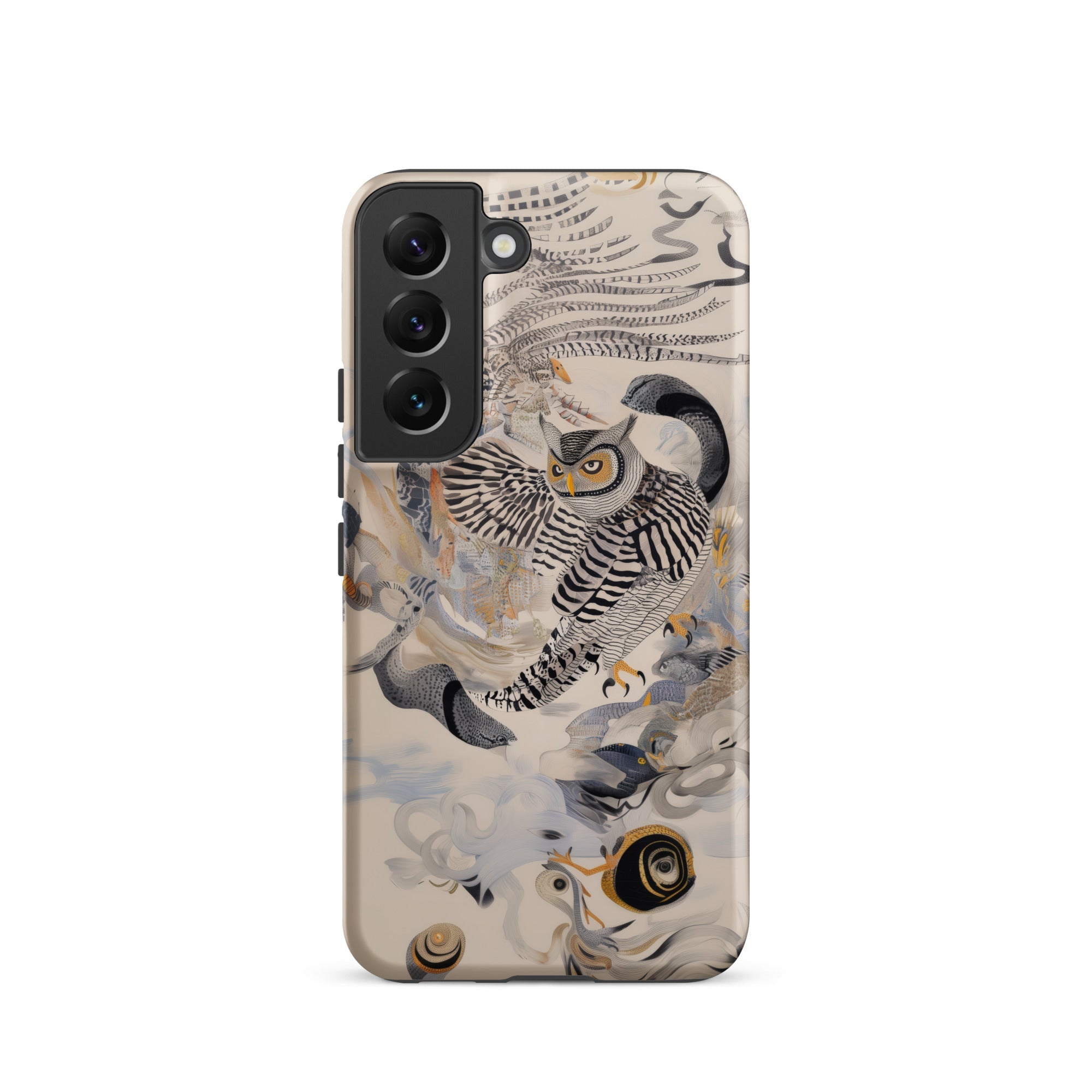Archimedes Surreal Owl Art Samsung Case, Galaxy S22 / Matte, Smartphone Artistic Owl Design Phone Case