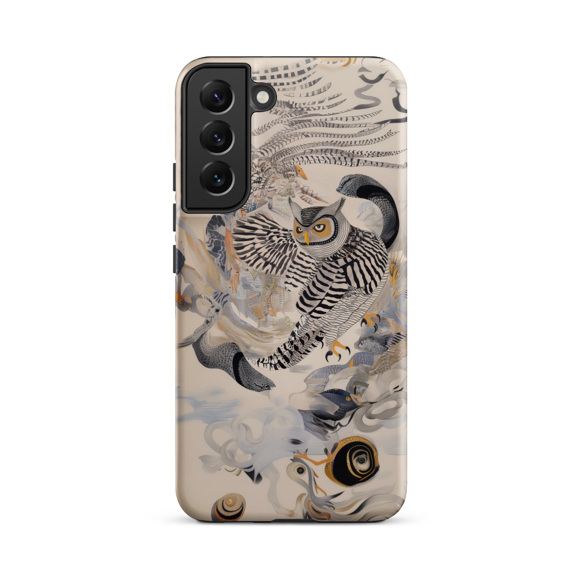 Archimedes Surreal Owl Art Samsung Case, Galaxy S22 Plus / Matte, Smartphone Case Artistic Depiction Owl Creatures
