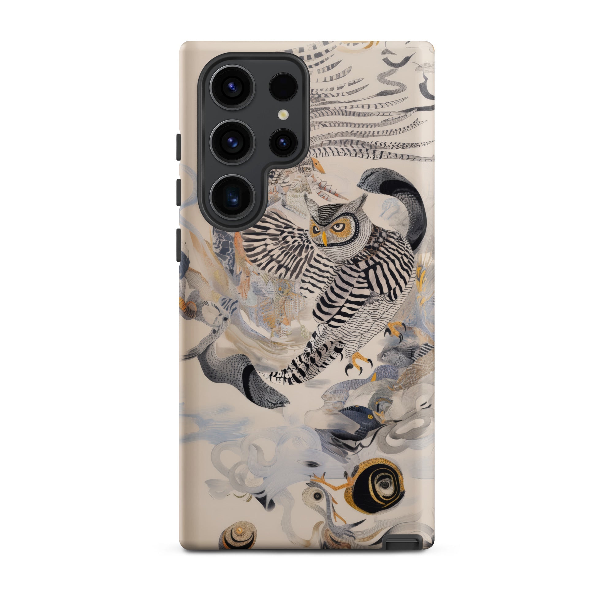 Archimedes Surreal Owl Art Samsung Case, Galaxy S23 Ultra / Matte, Smartphone Case Owl Nature Themed Artwork