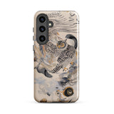 Archimedes - Surreal Owl Art Samsung Case, Galaxy S24 Plus / Gloss, Smartphone Case Detailed Artistic Owl Snake Snails