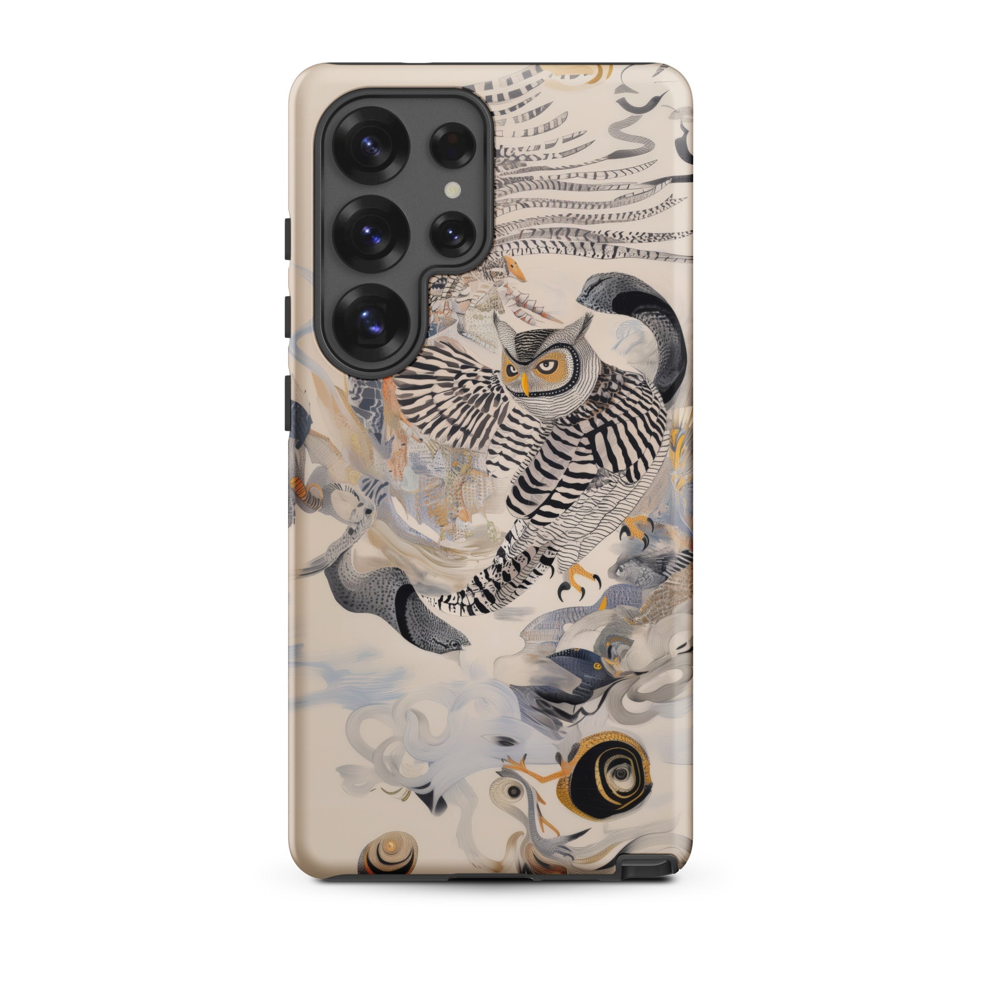 Archimedes Surreal Owl Art Samsung Case, Galaxy S25 Ultra / Matte, Smartphone Case Owl Nature Themed Design
