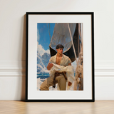 Arctic Circuit - Gay Naval Explorer Art Print / Canvas, 12x16’’ / 31x41cm / Black Frame / Matboard, Posters Prints & Visual Artwork, Toby