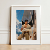 Arctic Circuit - Gay Naval Explorer Art Print / Canvas, 12x16’’ / 31x41cm / White Frame / Matboard, Posters Prints & Visual Artwork, Toby