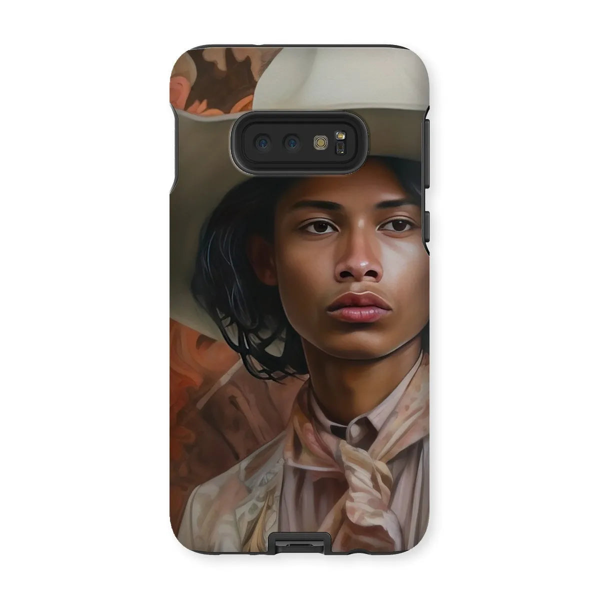 Arjuna The Gay Cowboy - Gay Aesthetic Art Phone Case - Samsung Galaxy S10e / Matte - Mobile Phone Cases - Aesthetic Art