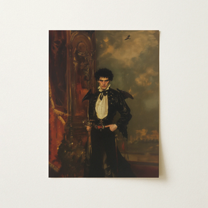 Armand - Gay Hispanic Vampire Art Print / Canvas, 12x16’’ / 31x41cm / Unframed / no Border, Posters Prints & Visual Artwork, Toby Leon