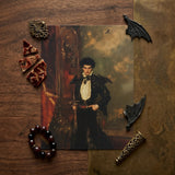 Armand - Gay Hispanic Vampire Art Print / Canvas Dark Ornate Portrait Man Victorian-era Attire Black Wings Hispanic Vampire Art, Gothic