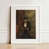 Armand - Gay Hispanic Vampire Art Print / Canvas Framed Portrait Man Dark Ornate Historical Attire White Hispanic Vampire Art, Gothic