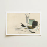 Art Supplies - Kamisaka Sekka Meiji Print / Canvas Minimalist Japanese-style Life Inkwells Brushes Decorative Containers Sekka’s,