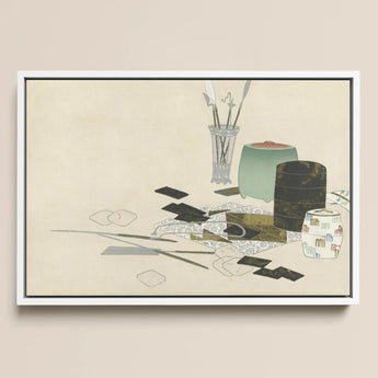 Art Supplies - Kamisaka Sekka Meiji Print / Canvas, 17x12’’ / A3 / White Frame, Posters Prints & Visual Artwork, Toby Leon
