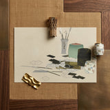 Art Supplies - Kamisaka Sekka Meiji Print / Canvas Gold-colored Wavy-textured Metal Bar Kamisaka Sekka’s Art, Momoyogusa Series Epitomizes,