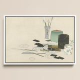 Art Supplies - Kamisaka Sekka Meiji Print / Canvas Minimalist Life Artwork White Frame Arrangement Art Supplies Kamisaka Sekka’s Art,