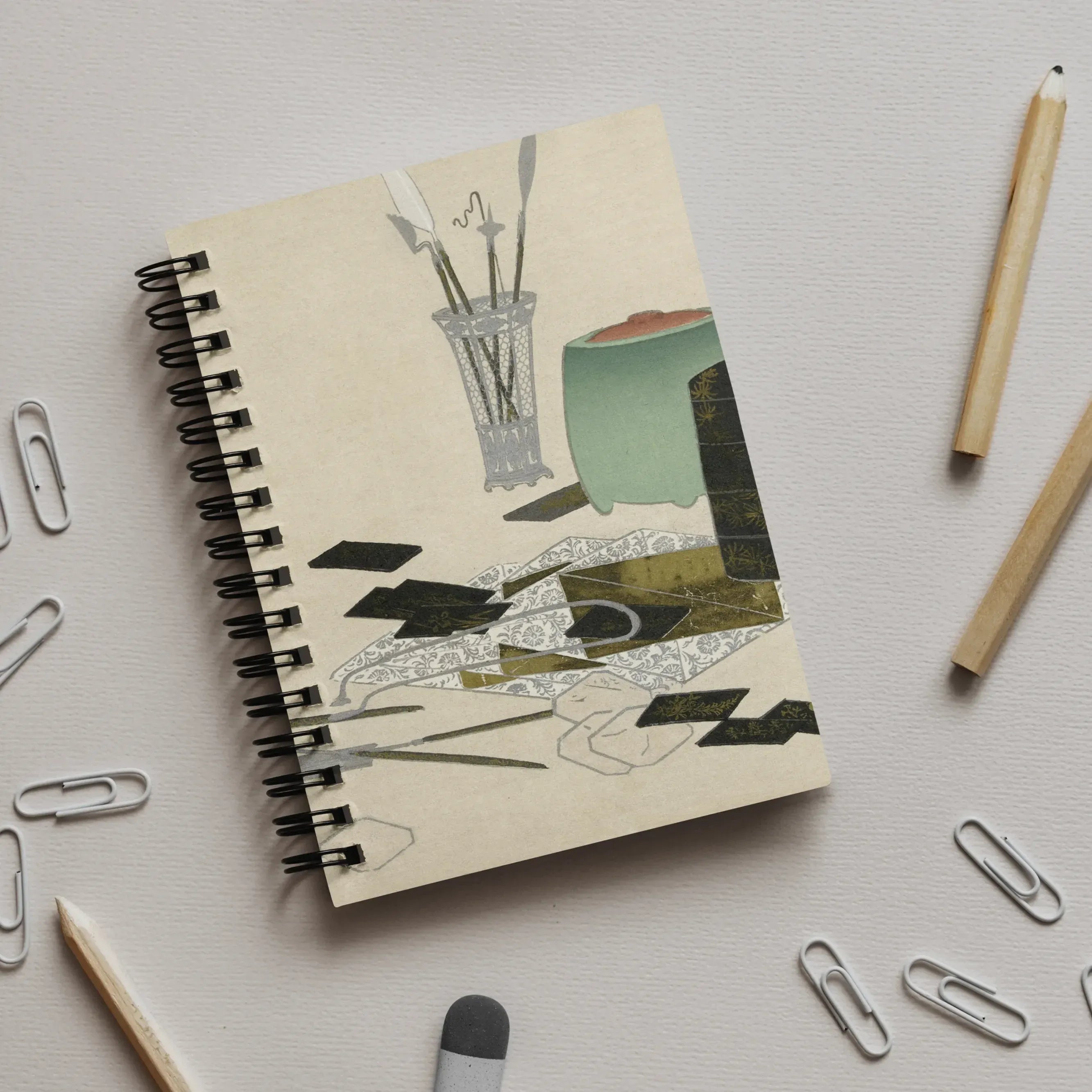 Art Supplies By Kamisaka Sekka Notebook - Notebooks & Notepads - Aesthetic Art
