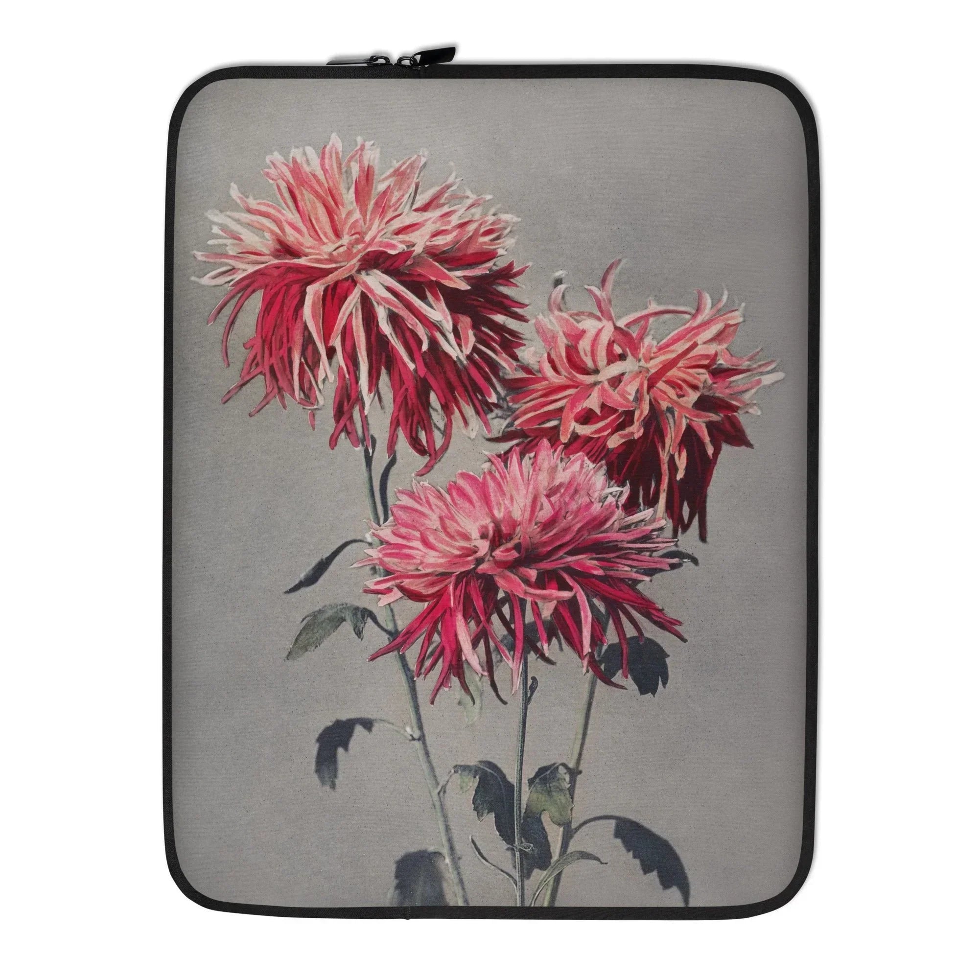 Asa-dsuma-bune - Kazumasa Ogawa Floral Laptop Sleeve, 15″, Laptop Sleeve Floral Design Pink Chrysanthemums