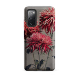 Asa–dsuma–bune - Kazumasa Ogawa Floral Phone Case Samsung Galaxy S20 Fe / Matte Phone Case Vibrant Red Chrysanthemum Floral Design Muted