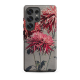 Asa–dsuma–bune - Kazumasa Ogawa Floral Phone Case Samsung Galaxy S25 Ultra / Matte Sleek Phone Case Vibrant Red Pink Dahlia Flowers