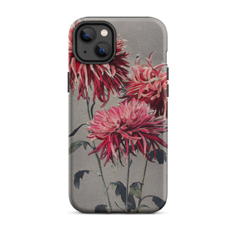 Asa–dsuma–bune - Ogawa Kazumasa Floral Iphone Case, 14 Plus / Matte, Floral-patterned Phone Case