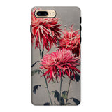 Asa–dsuma–bune - Ogawa Kazumasa Floral Iphone Case, 8 Plus / Matte, Phone Case Floral Design Vibrant Red Chrysanthemums
