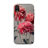 Asa–dsuma–bune - Ogawa Kazumasa Floral Iphone Case, Xr / Matte, Phone Case Vibrant Floral Design Pink Red Chrysanthemums