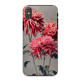 Asa–dsuma–bune - Ogawa Kazumasa Floral Iphone Case, Xs / Matte, Phone Case Floral Design Vibrant Red Pink Chrysanthemums
