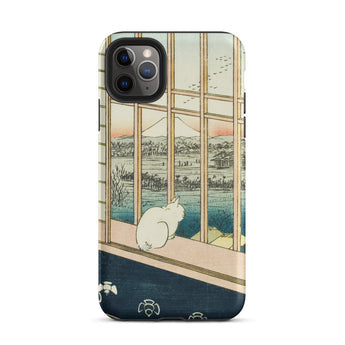 Asakusa Ricefields and Torinomachi Festival - Utagawa Hiroshige Iphone Case, 11 Pro Max / Matte, Phone Case Japanese-style Cat Landscape