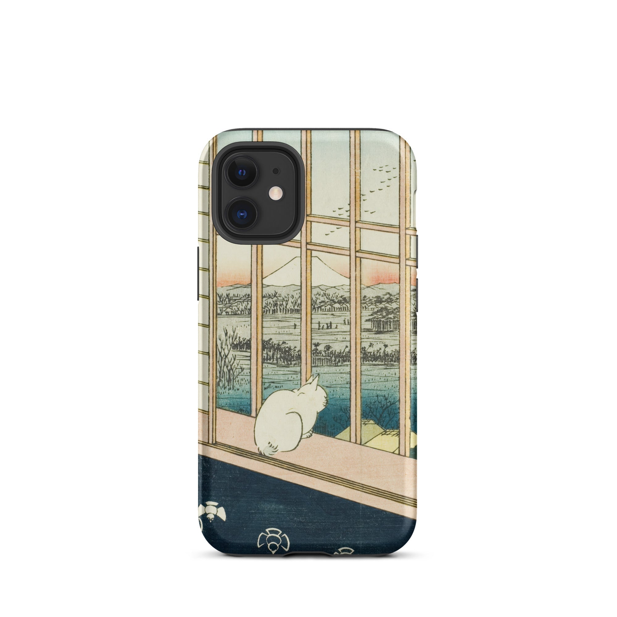 Asakusa Ricefields and Torinomachi Festival Utagawa Hiroshige Iphone Case, 12 Mini / Matte, Cat Themed Phone Case