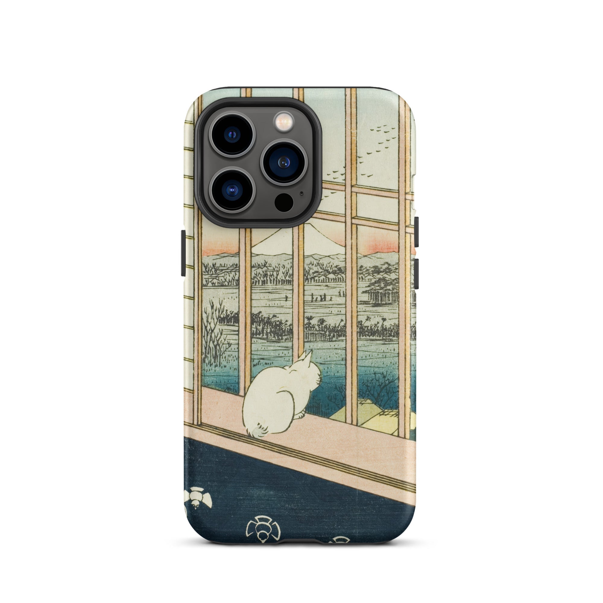 Asakusa Ricefields and Torinomachi Festival Utagawa Hiroshige Iphone Case, 13 Pro / Matte, Cat Themed Phone Case