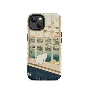 Asakusa Ricefields and Torinomachi Festival - Utagawa Hiroshige Iphone Case, 14 / Matte, Phone Case Cat Landscape Design