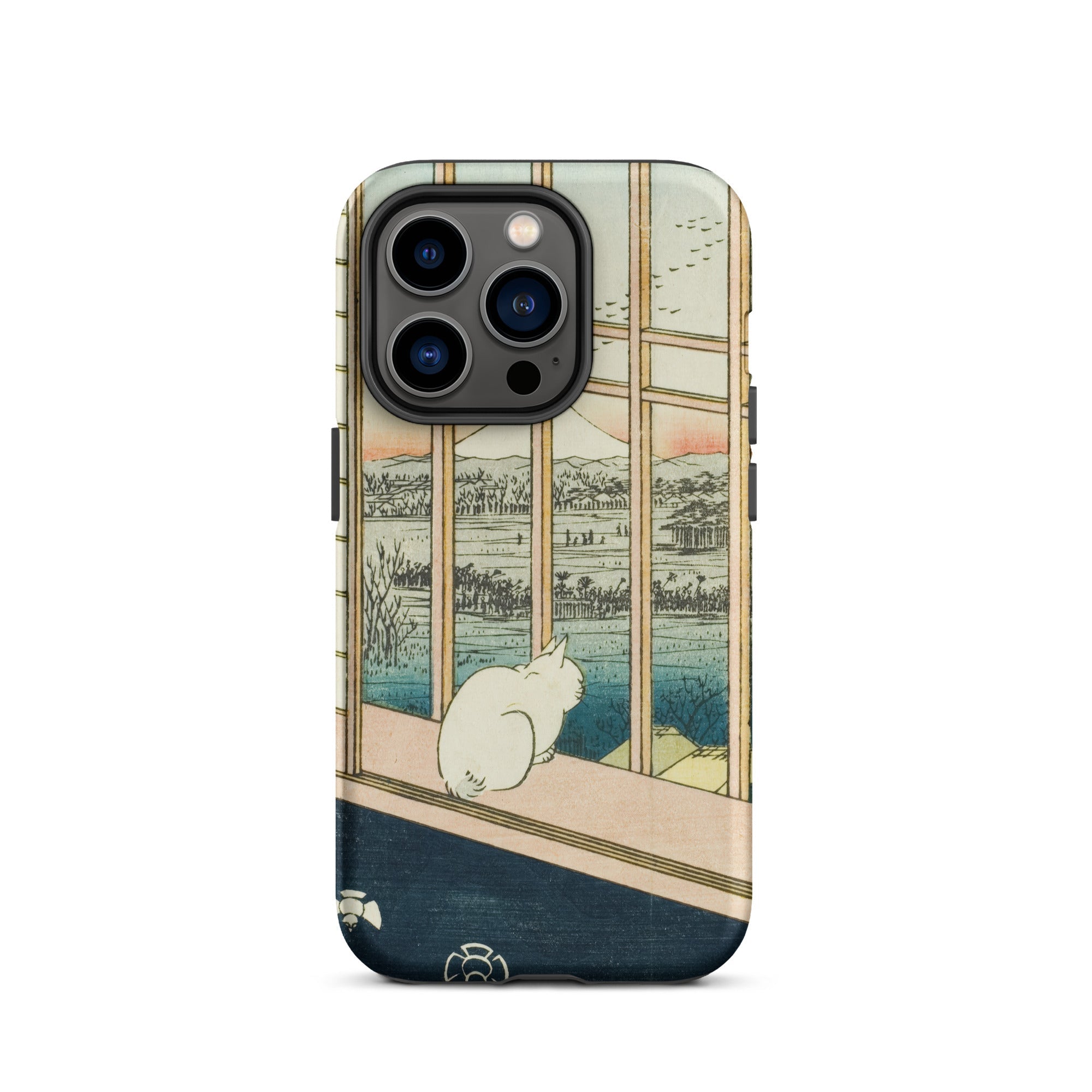 Asakusa Ricefields and Torinomachi Festival Utagawa Hiroshige Iphone Case, 14 Pro / Matte, Cat Themed Iphone Case