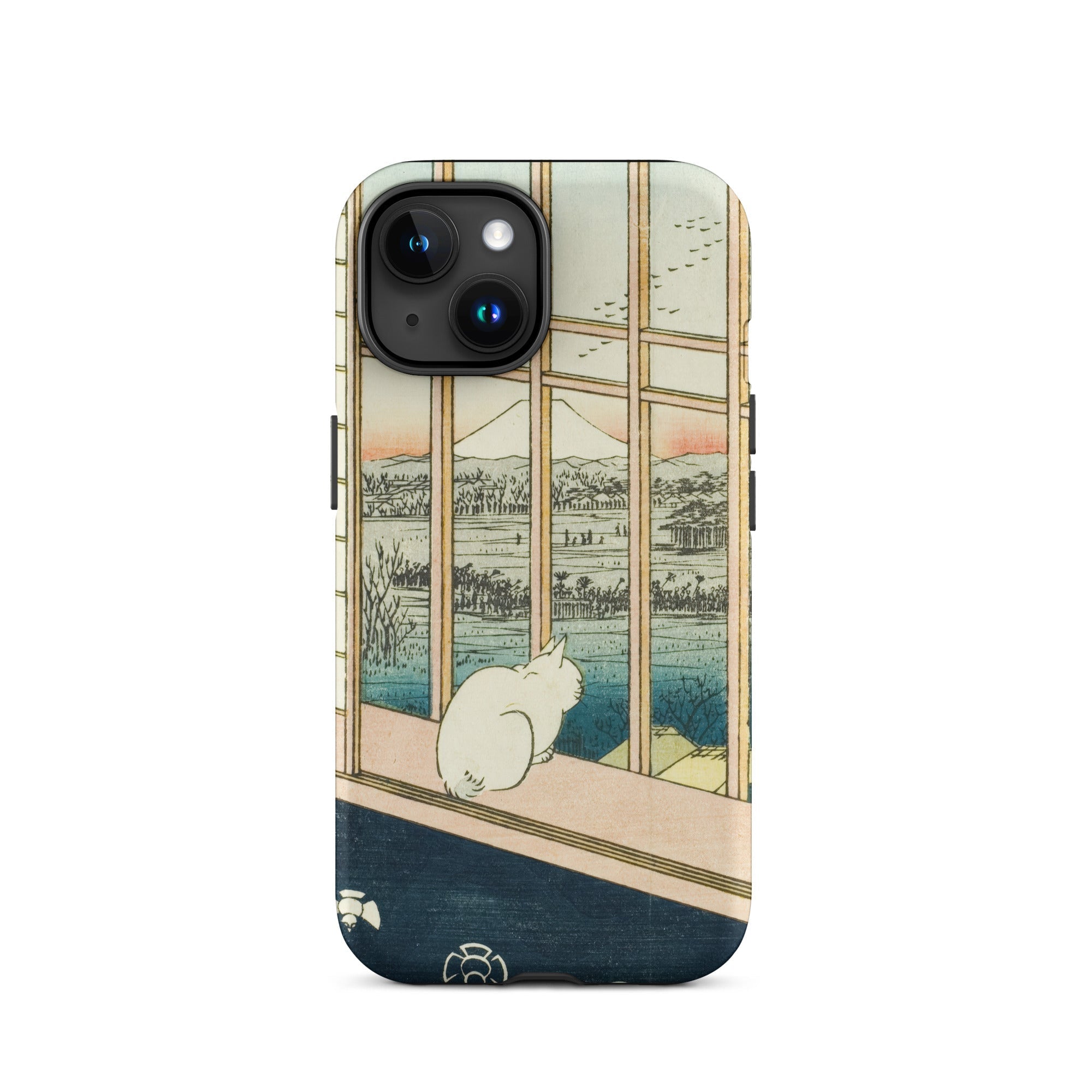 Asakusa Ricefields and Torinomachi Festival Utagawa Hiroshige Iphone Case, 15 / Matte, Iphone Case Cat Window Design