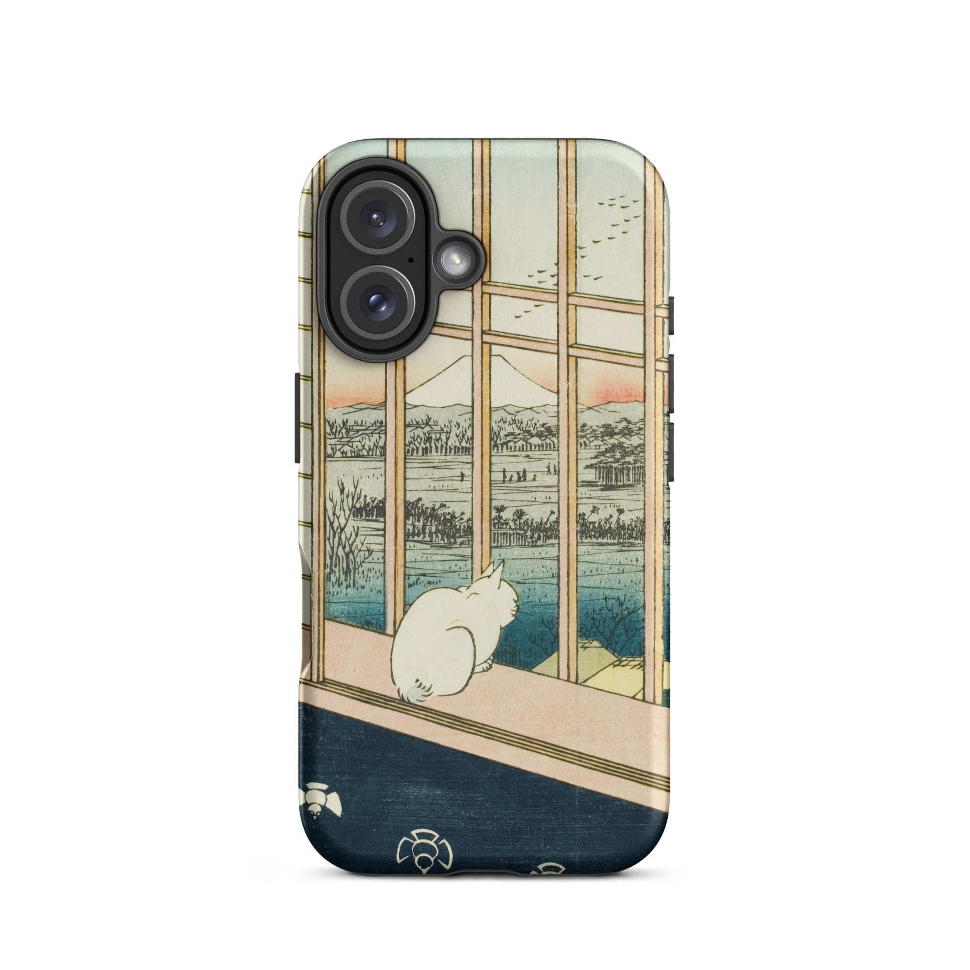 Asakusa Ricefields and Torinomachi Festival Utagawa Hiroshige Iphone Case, 16 / Matte, Artistic Phone Case Cat Landscape Design