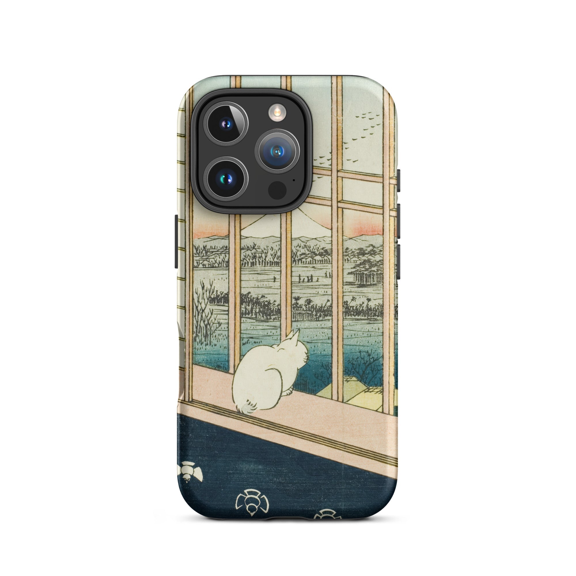 Asakusa Ricefields and Torinomachi Festival Utagawa Hiroshige Iphone Case, 16 Pro / Matte, Cat Themed Phone Case