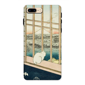 Asakusa Ricefields and Torinomachi Festival - Utagawa Hiroshige Phone Case Iphone 8 Plus / Matte Cat-themed Phone Case Torinomachi