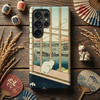 Asakusa Ricefields and Torinomachi Festival - Utagawa Hiroshige Phone Case Phone Case Traditional Japanese-style Illustration Mount Fuji