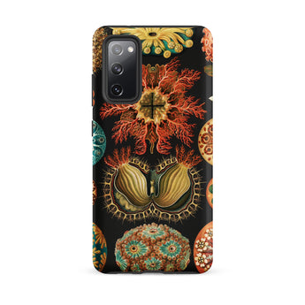 Ascidiae Sea Squirts - Ernst Haeckel Samsung Case, Galaxy S20 Fe / Matte, Smartphone Case Black Background Colorful Illustrations Marine