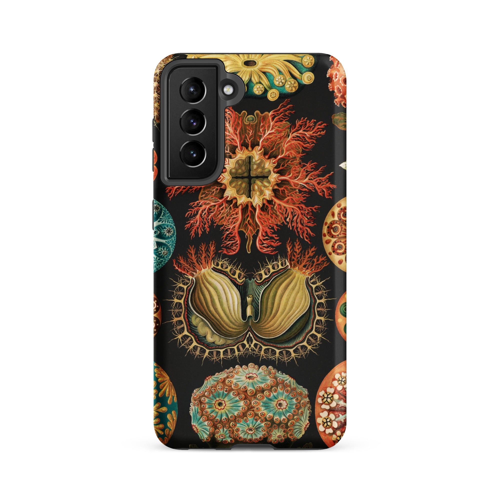 Ascidiae Sea Squirts Ernst Haeckel Samsung Case, Galaxy S21 Fe / Matte, Black Smartphone Case Vibrant Intricate Coral Marine Life