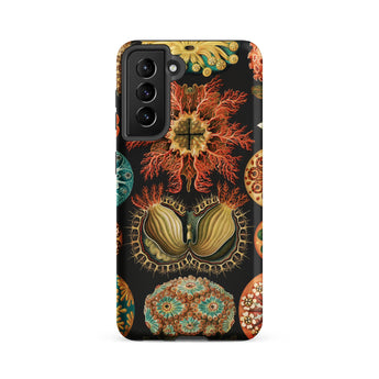 Ascidiae Sea Squirts - Ernst Haeckel Samsung Case, Galaxy S21 Fe / Matte, Black Smartphone Case Vibrant Intricate Coral Marine Life