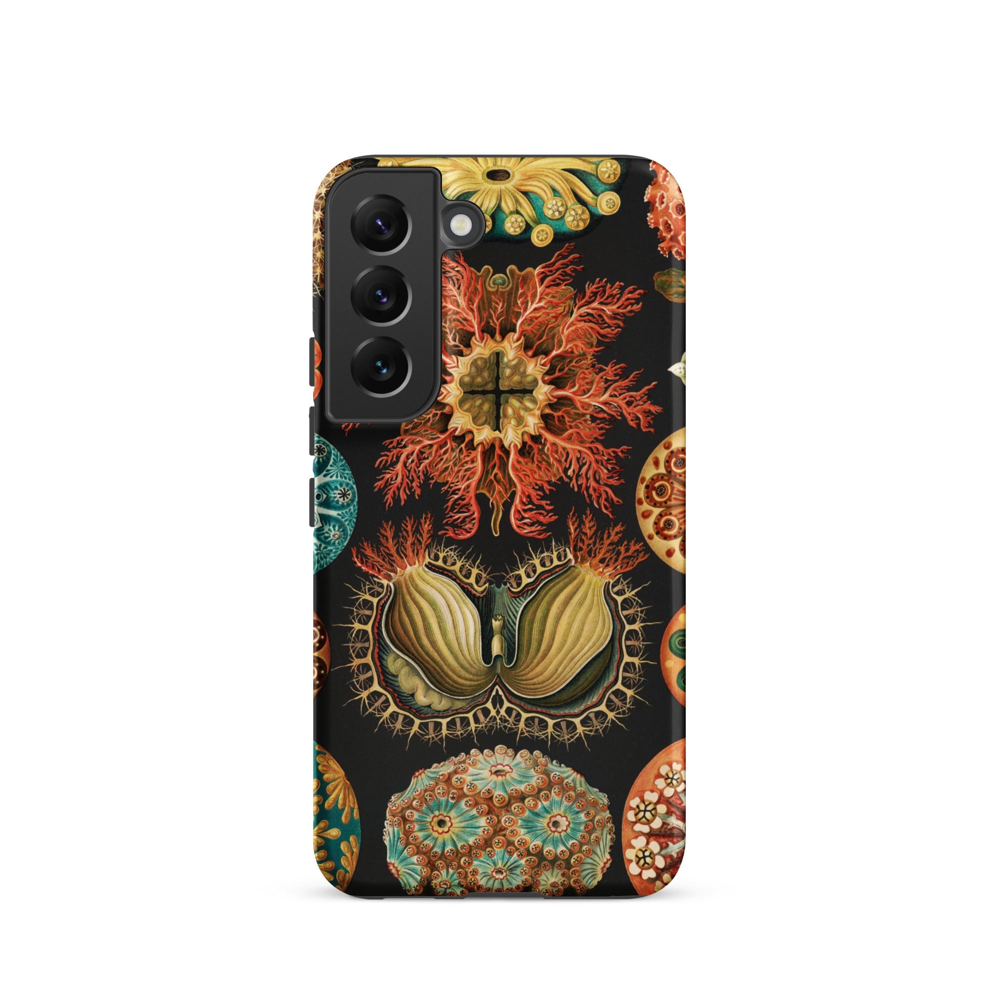 Ascidiae Sea Squirts Ernst Haeckel Samsung Case, Galaxy S22 / Matte, Black Smartphone Case Colorful Intricate Patterns Marine Life
