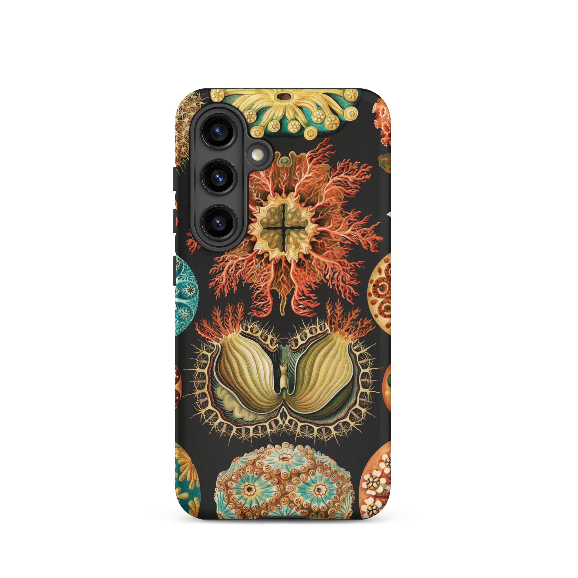 Ascidiae Sea Squirts Ernst Haeckel Samsung Case, Galaxy S24 / Matte, Smartphone Case Dark Background Colorful Intricate Patterns Marine