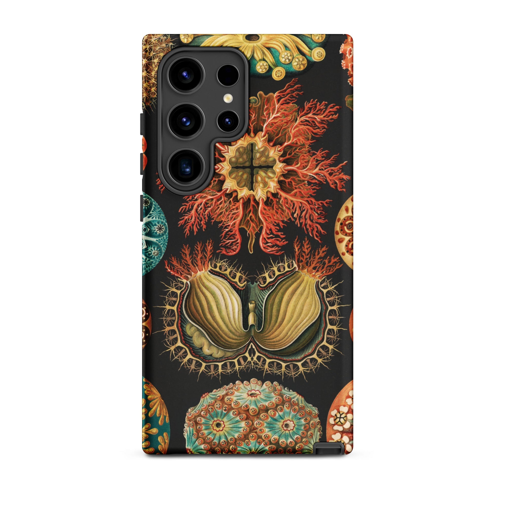 Ascidiae Sea Squirts Ernst Haeckel Samsung Case, Galaxy S24 Ultra / Matte, Black Smartphone Case Vibrant Vintage Marine Life Pattern