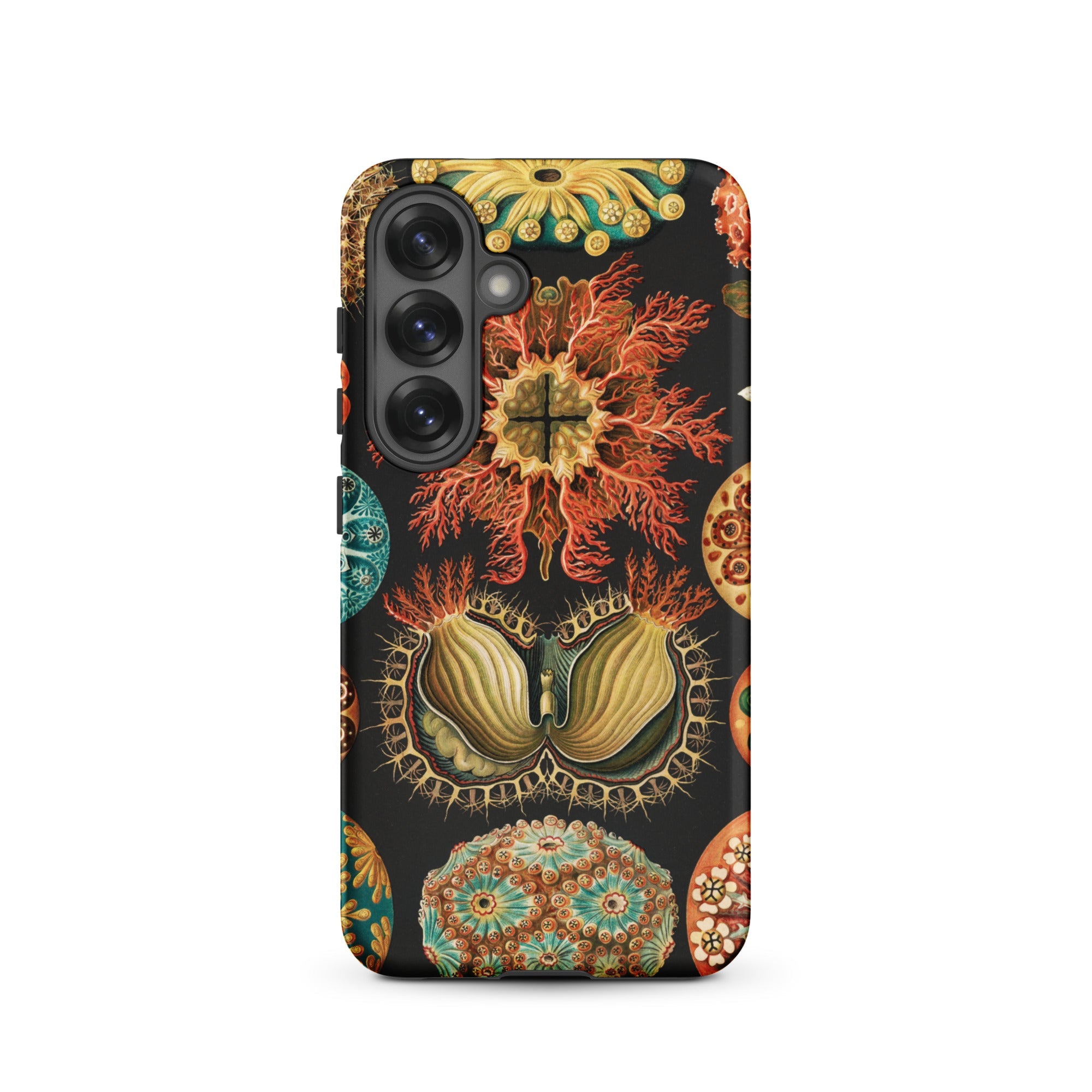 Ascidiae Sea Squirts Ernst Haeckel Samsung Case, Galaxy S25 / Matte, Phone Case Dark Background Colorful Marine Life Illustrations