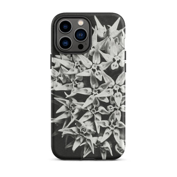 Asclepias Speciosa - Karl Blossfeldt Phone Case Iphone 13 Pro Max / Matte Black Phone Case Floral Design Karl Blossfeldt Photo, Monochrome